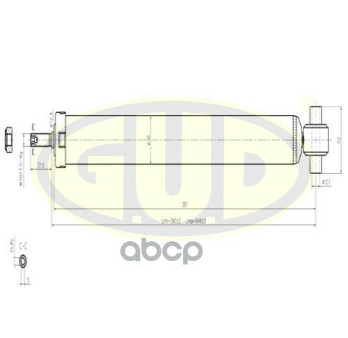 Амортизатор Opl Corsa 7.06-/Fiat Grande Punto 10.05- Зад G.U.D арт. GSA343459