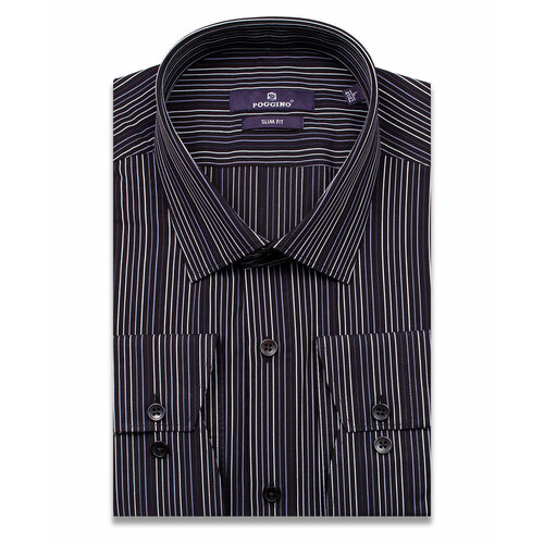 фото Рубашка poggino, размер l (41-42 cm.), черный