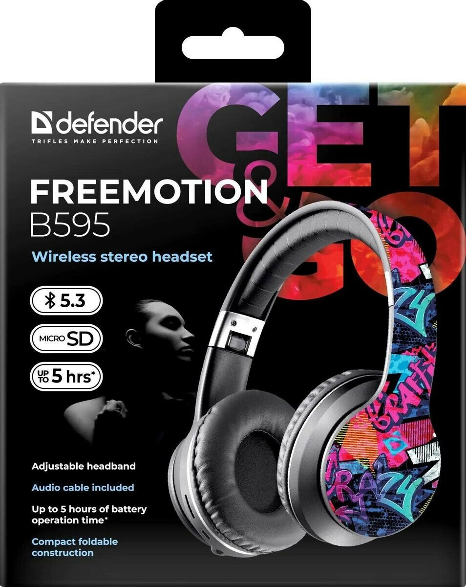 Гарнитура FREEMOTION B595 BLACK+GRAPHITE 63597 DEFENDER - фото №19