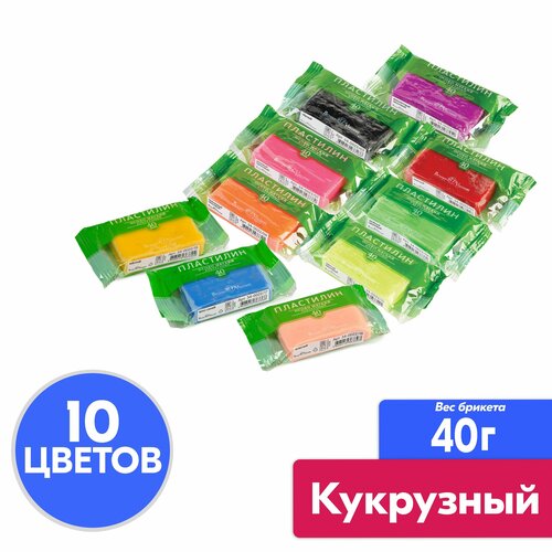 Пластилин Bruno Visconti. Профессиональная серия. Кукурузный, 400 г, 10 штук в наборе. Набор 2 шлем author hot shot hst x9 191 неоновый желтый неоновый желтый 52 54