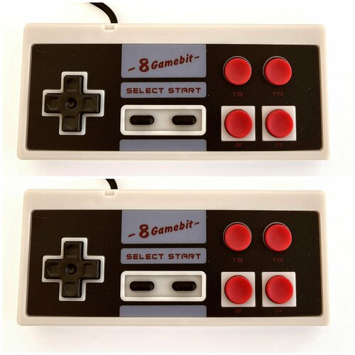 Джойстики 8GameBit для игровых приставок Денди 2 штуки синий и бежевый 93900₽