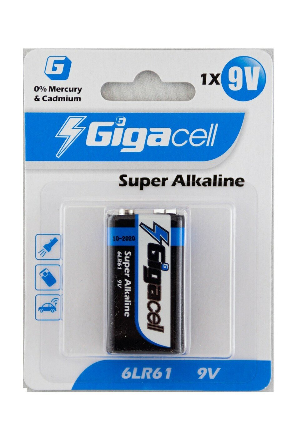 Батарейка алкалиновая Gigacell 6LR61 1шт/крона