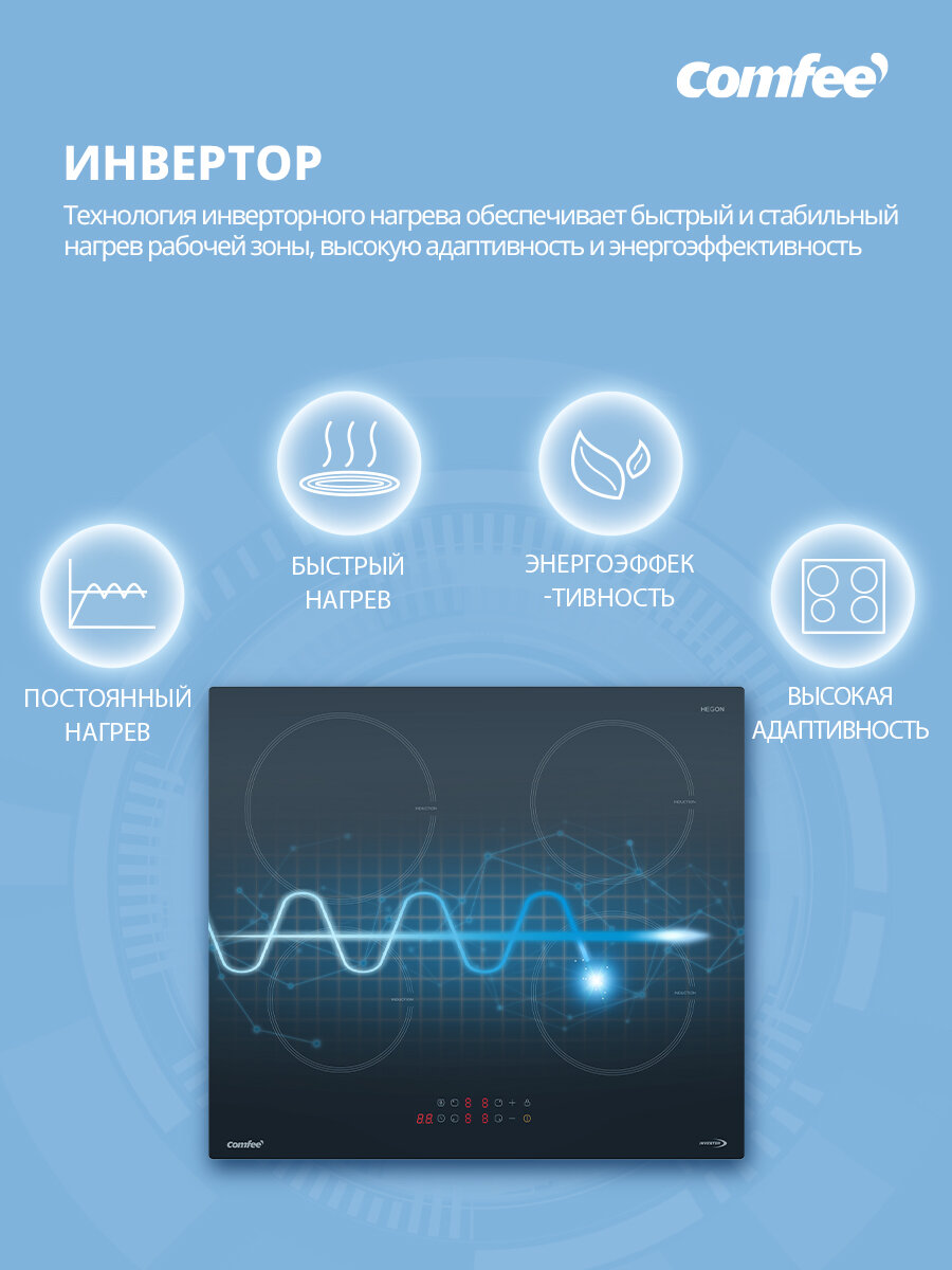 Встраиваемая индукционная варочная панель Comfee CIH601 - фотография № 4