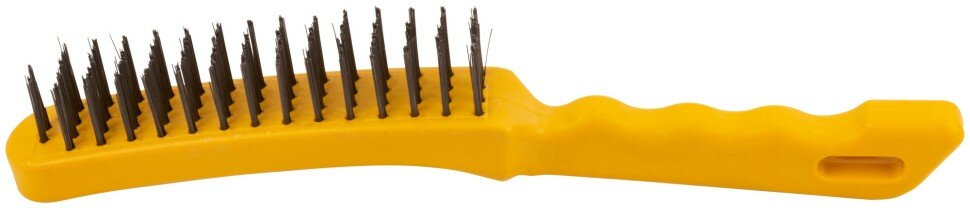 FIT Корщетка стальная, желтая пластиковая ручка, 275 мм, 4-х рядная ( 38438 )