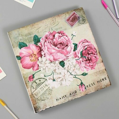 Фотоальбом магнитный 20 листов Цветочная посылка 33х35х4 см 4494₽