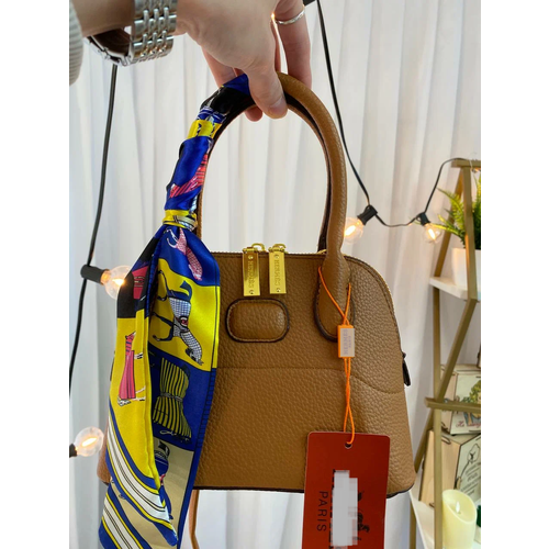 Сумка , фактура зернистая, коричневый