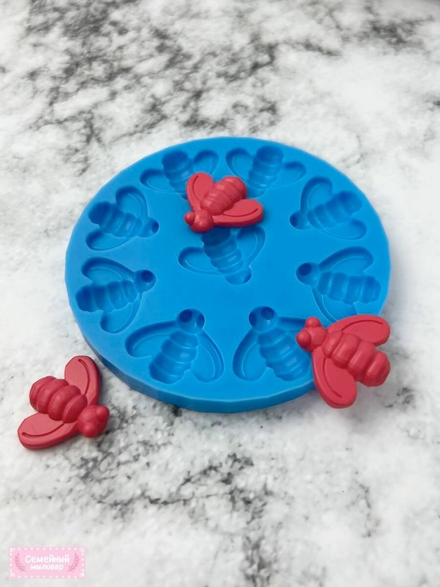 Молд силиконовый "Пчелки" для эпоксидной смолы — фото 1