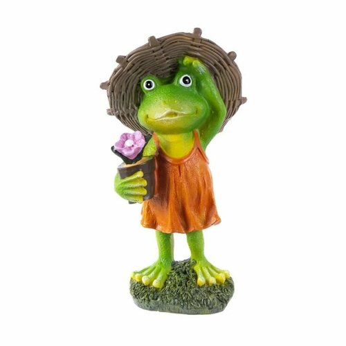 Декоративная садовая фигура Лягушонок-садовод Садовое украшение Для интерьера 849₽