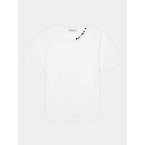Футболка Calvin Klein Jeans, размер 12Y [METY], белый футболка calvin klein jeans размер 12y [mety] белый