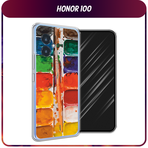 Силиконовый чехол на Honor 100 / Хонор 100 Акварель силиконовый чехол на honor 100 хонор 100 любопытный котик