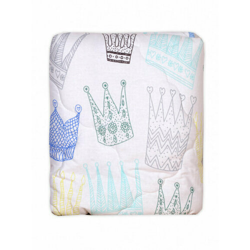 Одеяло детское ОС1 короны на белом р.110*140.