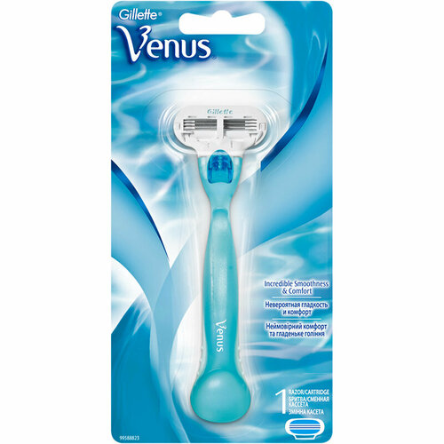 Набор из 3 штук Женская бритва Gillette Venus 1 станок с 1 кассетой станок для бритья gillette venus embrace с 1 сменной кассетой