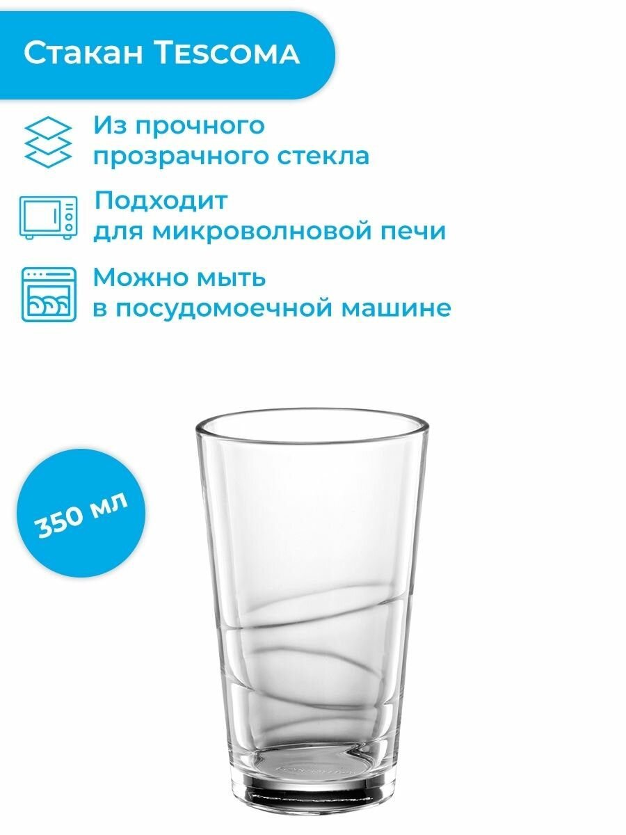 Стакан для сока воды виски напитков стекло Tescoma myDRINK 350 мл