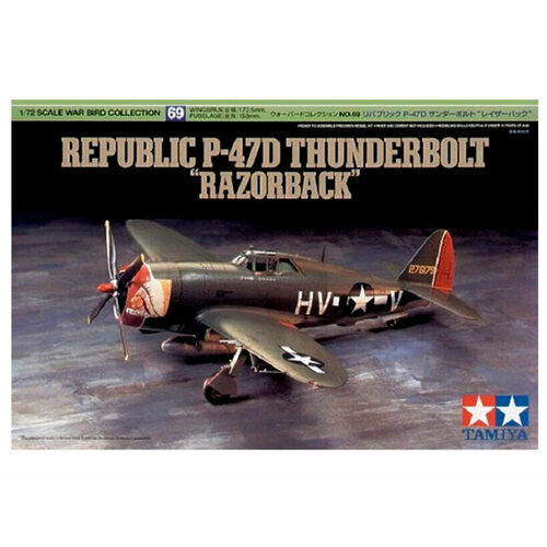 60769 Tamiya Американский истребитель-бомбардировщик Republic P-47D Thunderbolt Razorback (1:72)