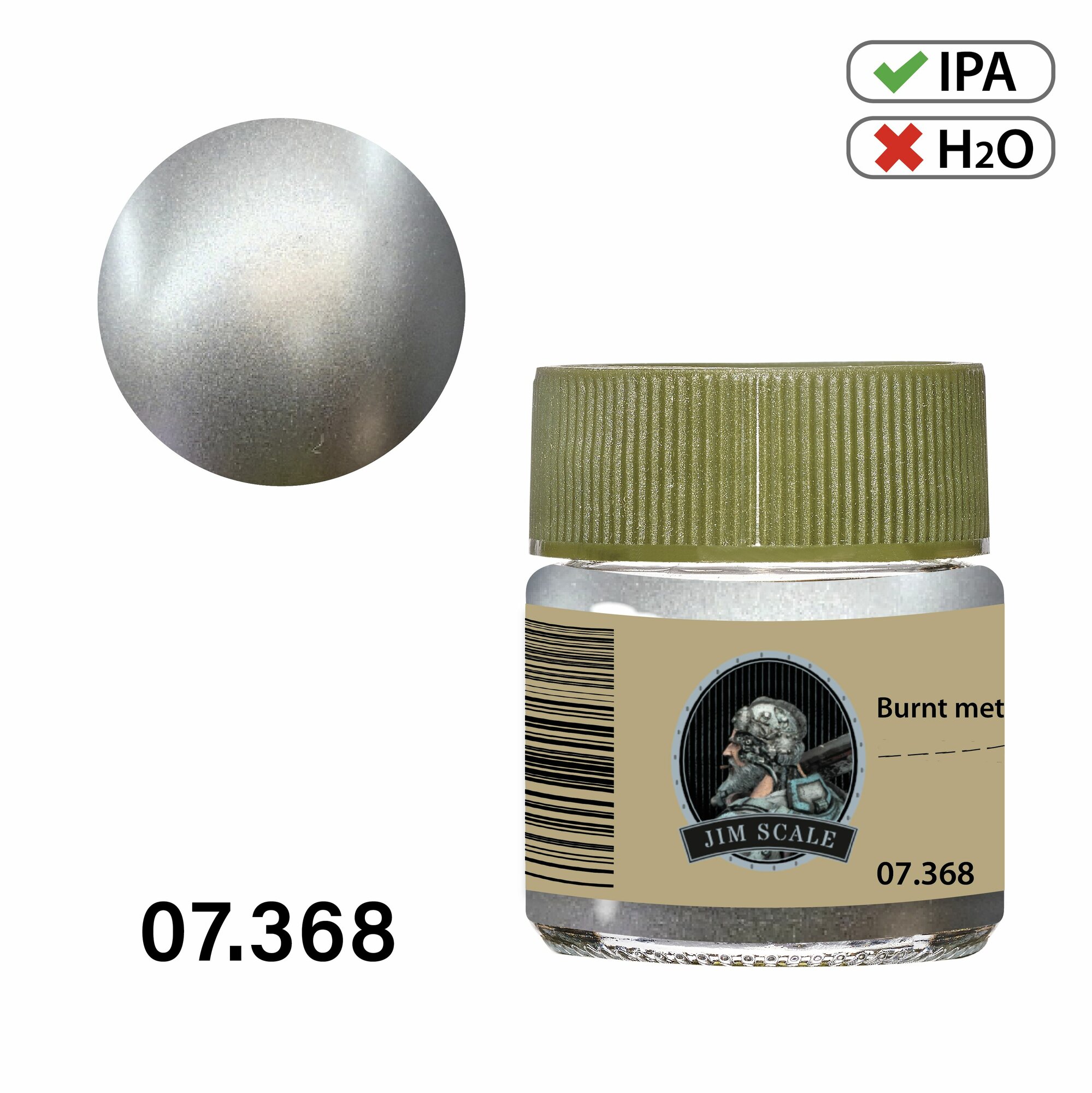фото Краска эмалевая Jim Scale 07.368 цвет Burnt metal, 10 мл