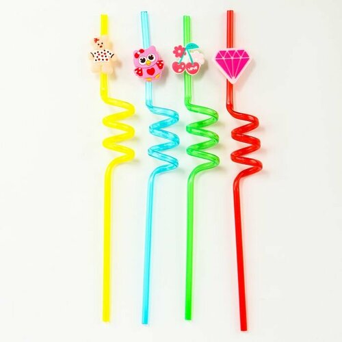 Трубочки для коктейля Для влюблённых набор 4 шт 666₽