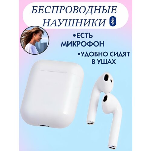 Беспроводные наушники TWS i12 белые 75600₽