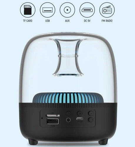 Devia Портативная колонка Smart Series Crystal Speaker, 1500 мАч, 5 Вт, черная
