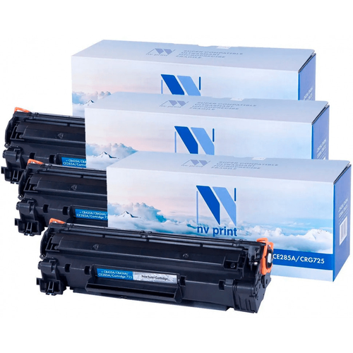 Картридж NV Print CB435A/436A/285/725-SET3 Black (NV-CB435A/436A/285/725-SET3) картридж nv print nv 725 set3