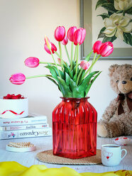 Стеклянная ваза для цветов 18,5 см
