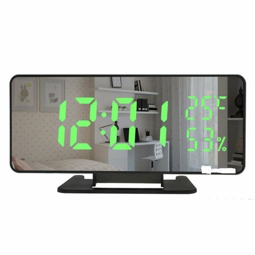 Часы электронные настольные напольные будильник электронный термометр большие цифры 850₽