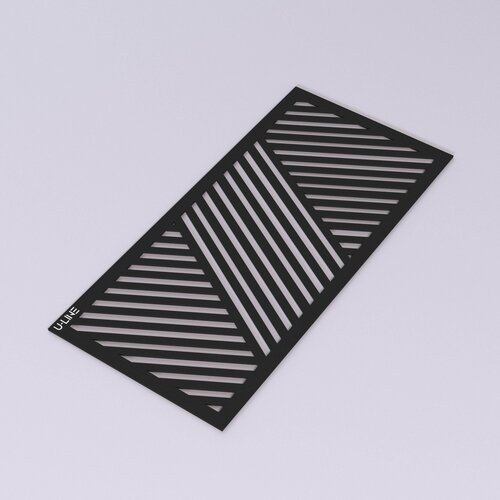 Магнитная вентиляционная решётка U-Line Will Black 170х320 мм (внутренний 150x300 мм)