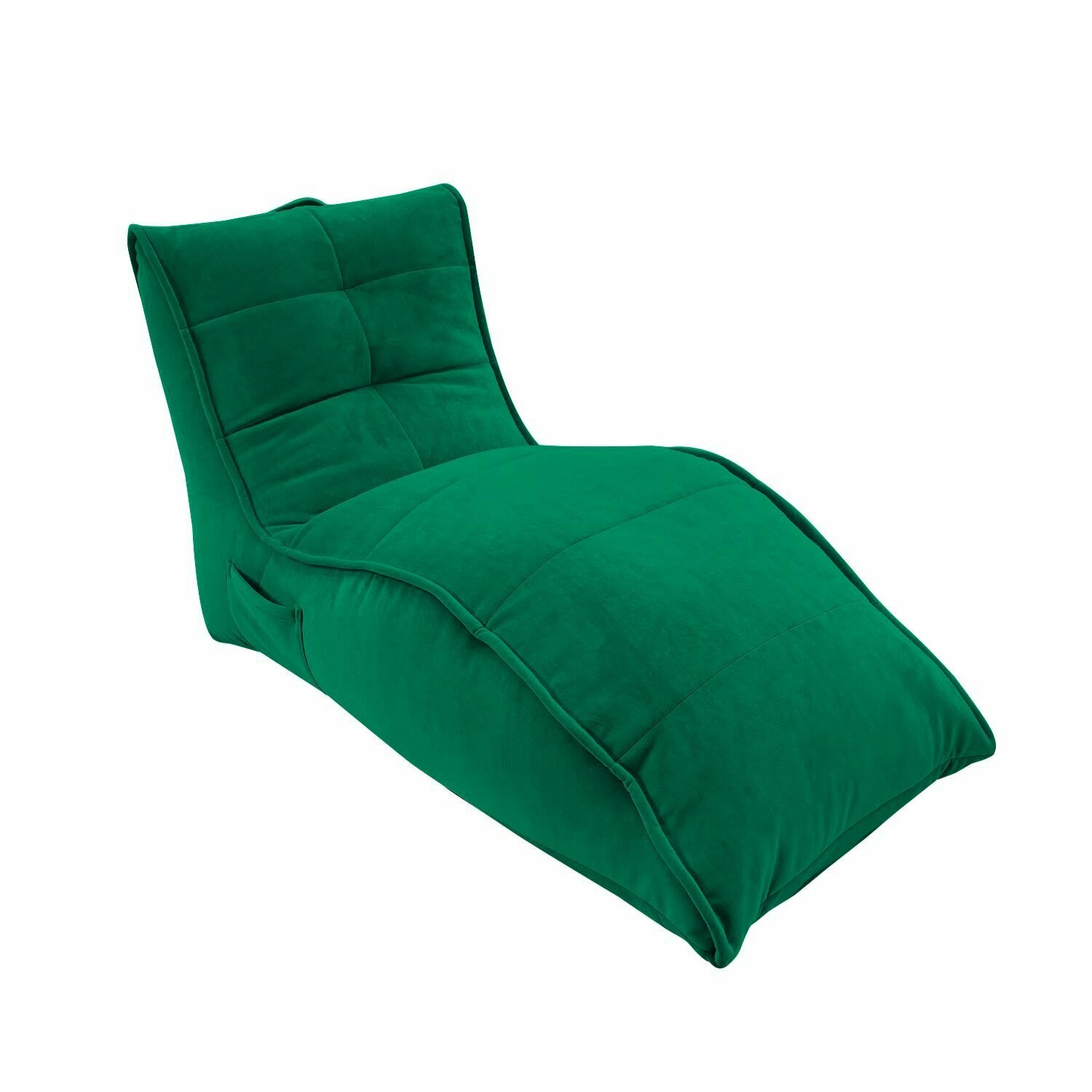 Бескаркасное кресло для отдыха aLounge - Avatar Sofa - Forest Green (велюр, изумрудный) - лаунж мебель в гостиную, спальню, детскую, на балкон