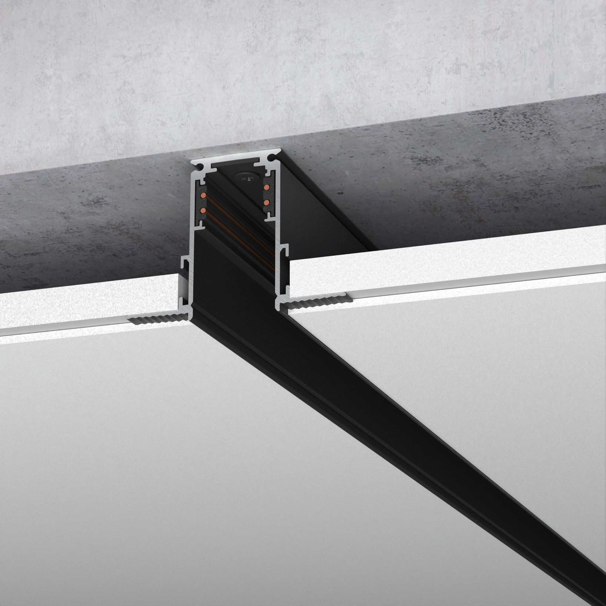 Шинопровод встраиваемый Elektrostandard Slim Magnetic 85128/00, цвет черный, 3 м.