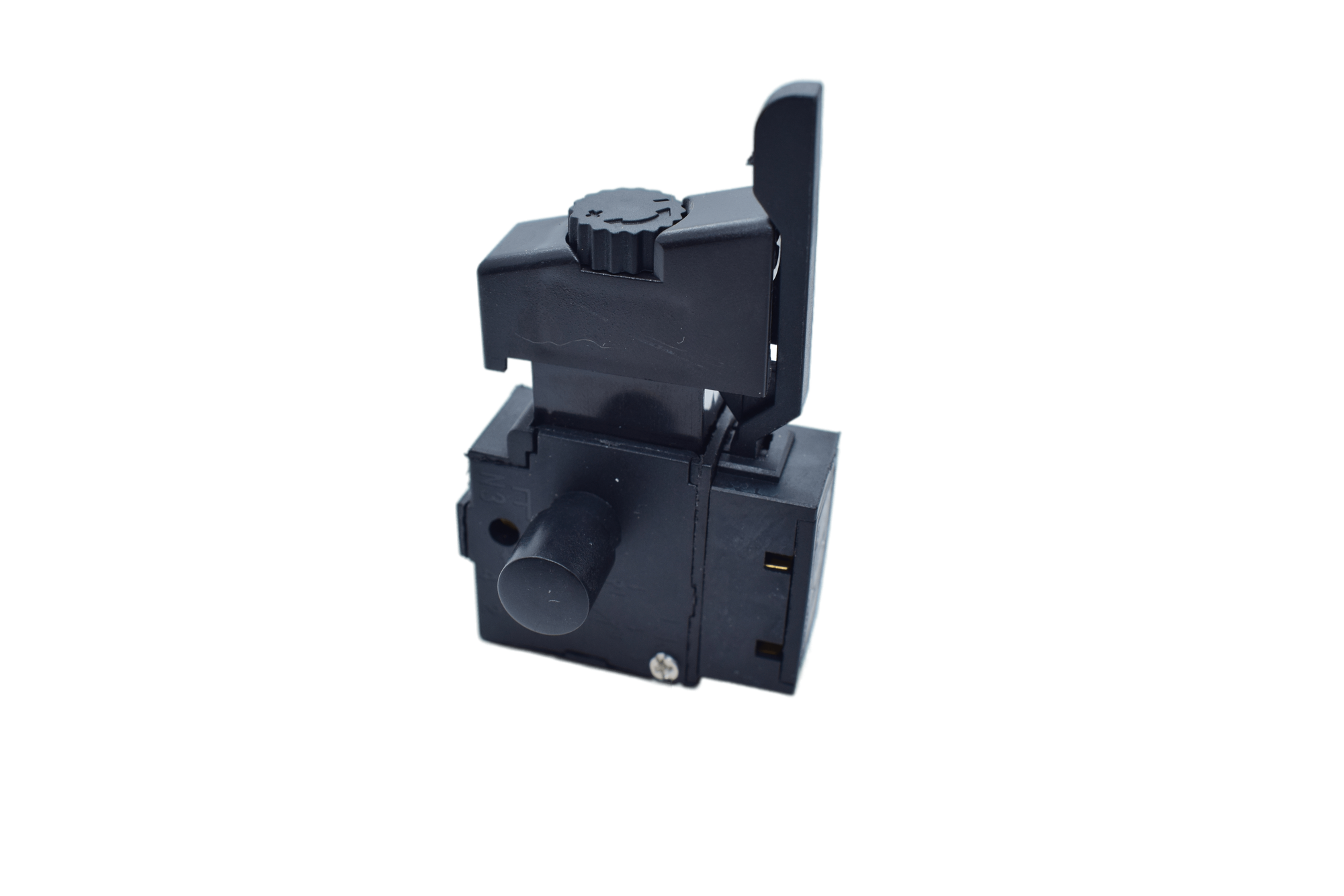 фото Выключатель (кнопка) 6Р-12/6А для дрели Ритм МЭС 600 и китайских дрелей (с регулировкой оборотов и реверсом)