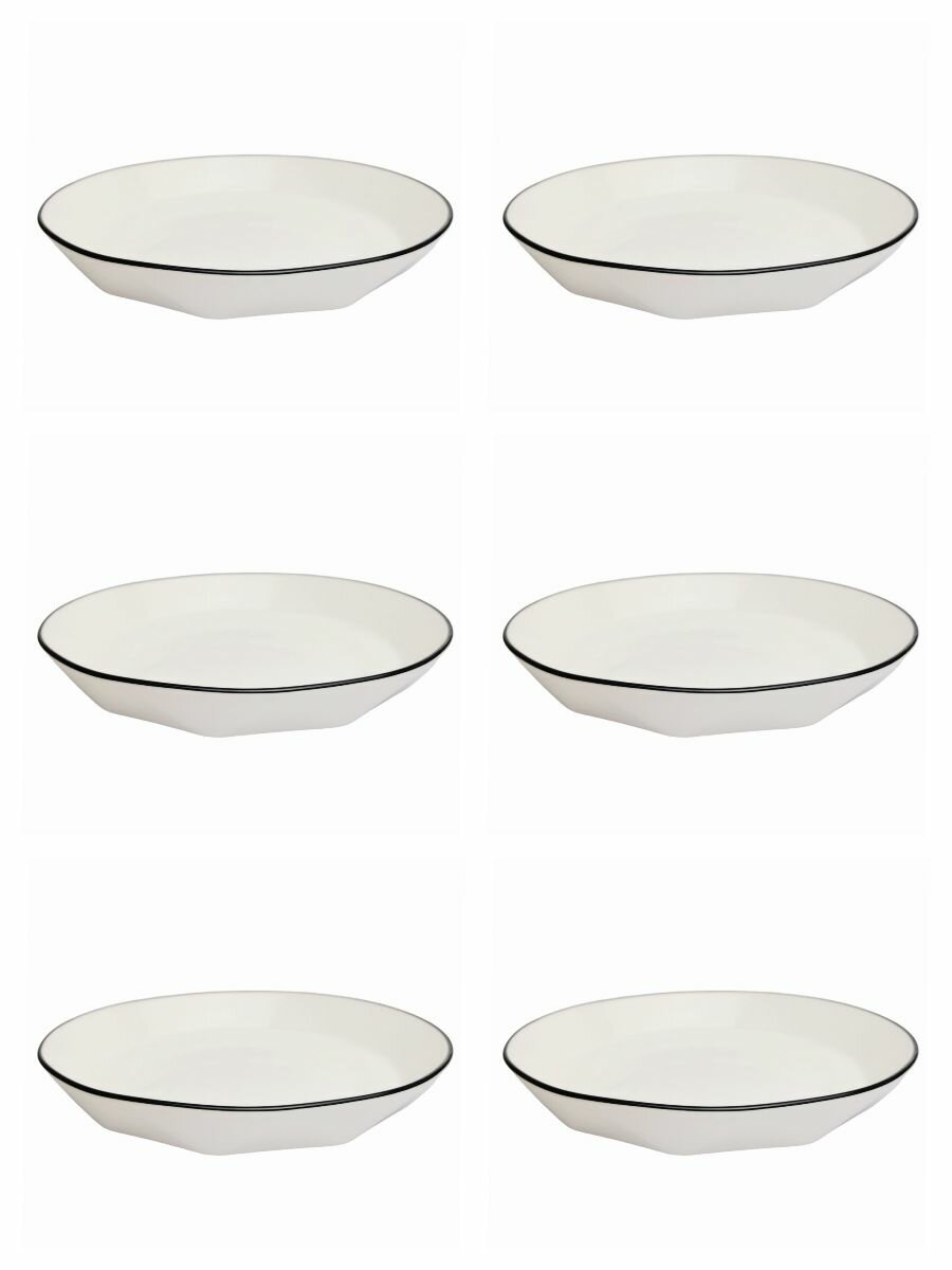фото Тарелка обеденная - столовая, 20 см, посуда для кухни, 6 шт