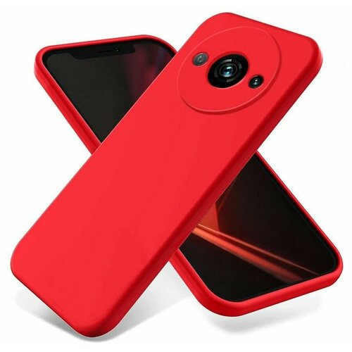 Силиконовая накладка без логотипа Silky soft-touch для Xiaomi Redmi A3 красный силиконовая накладка без логотипа silky soft touch для xiaomi redmi 12c темно зеленый