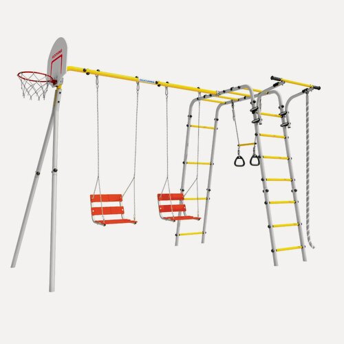 Изображение товара Спортивно-игровой комплекс Romana "Акробат 2", качели цепные R 103.19.05, серый/жёлтый