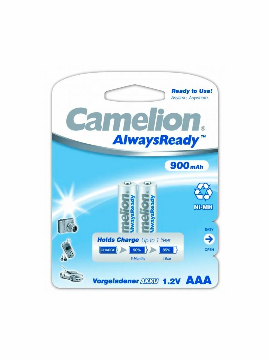 Элементы питания (9165) AAA- 900MAH NI-MH ALWAYS READY BL-2