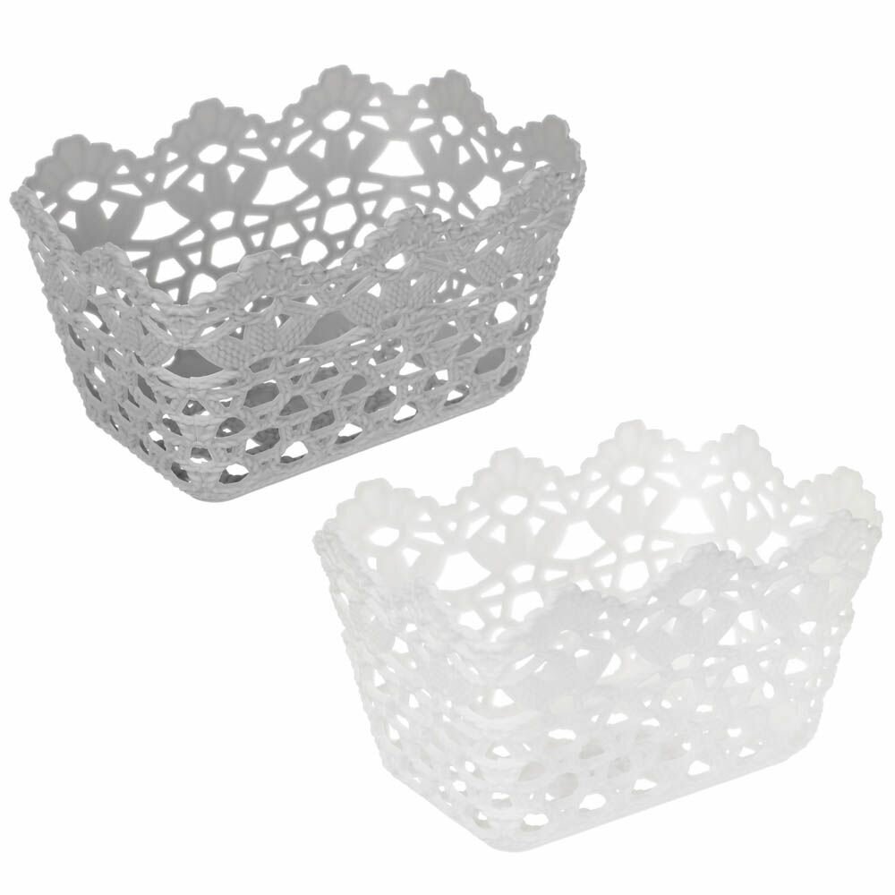 фото VETTA Корзинка для хранения универсальная "Цветы", 15х10х8,5см, пластик