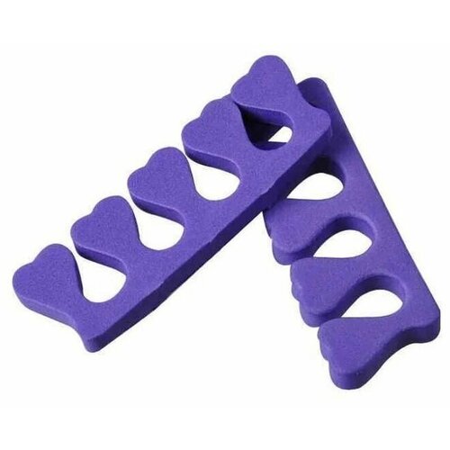 Разделители для пальцев ног Фиолетовые, 50 пар (100 шт.)