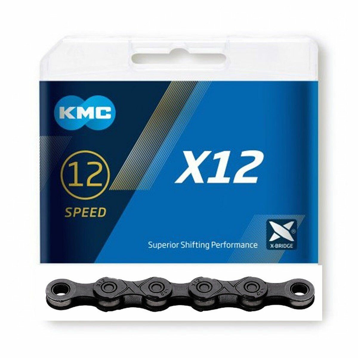 Цепь KMC X12 Black 126 звеньев