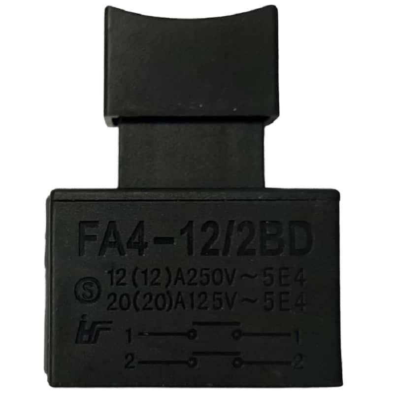 Выключатель FA4-12/2BD (161) без фиксатора 12A, 250V для электроинструмента