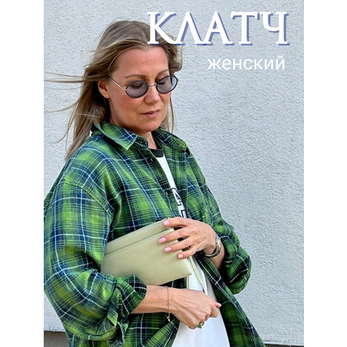 фото Сумка клатч клатч женский lapiato 9404, фактура матовая, гладкая, лиловый, серый