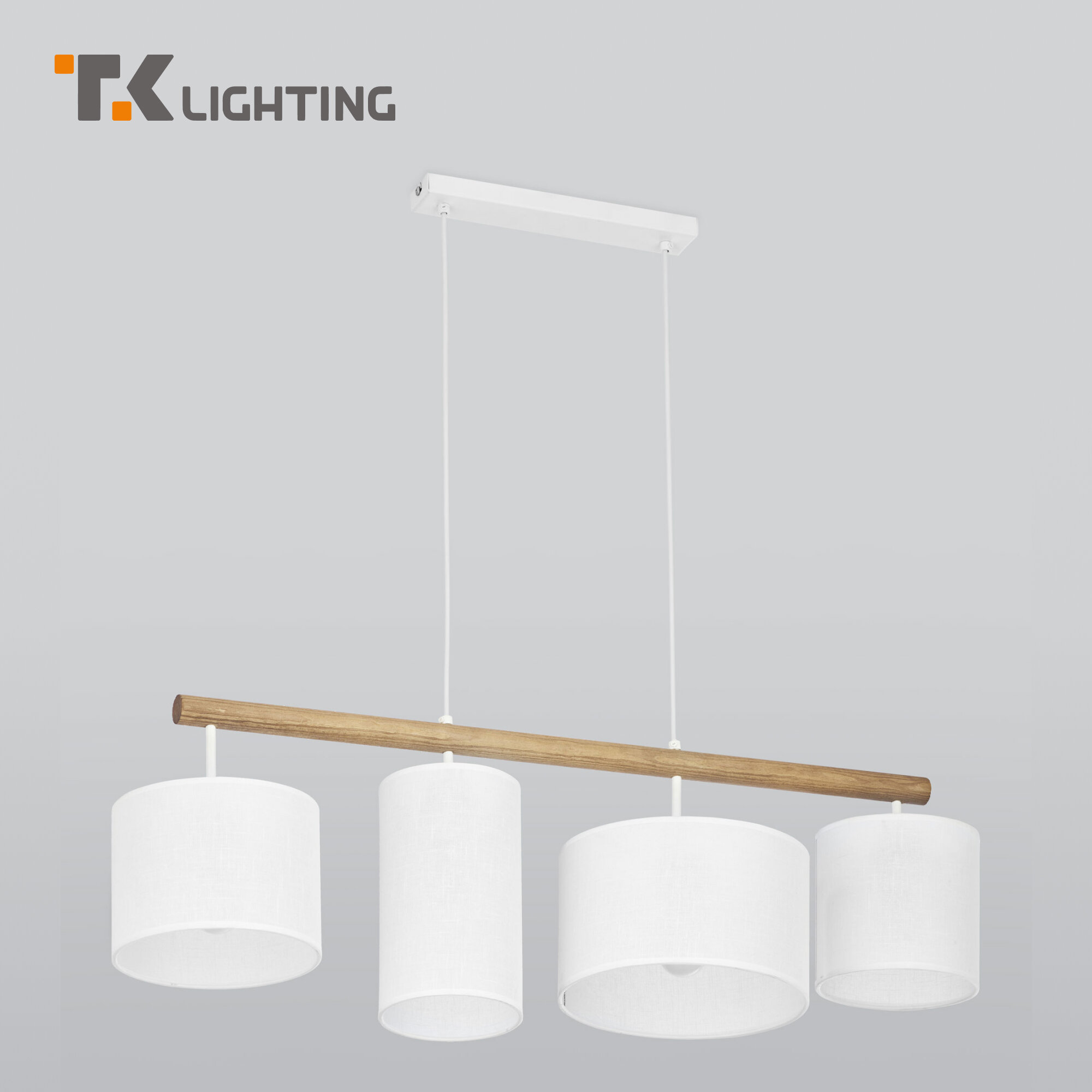 Люстра / Подвесной светильник TK Lighting 4106 Deva White, цвет белый / светлое дерево IP20