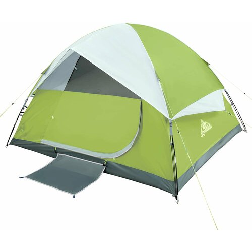 Кемпинговая палатка 6-местная / Туристическая палатка для отдыха, рыбалки, охоты / 300х300х180 см / зеленый