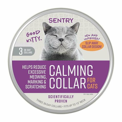 Ошейники для кошек NEW SENTRY Calming Collar успокаивающий с феромонами, 3 штуки в упаковке