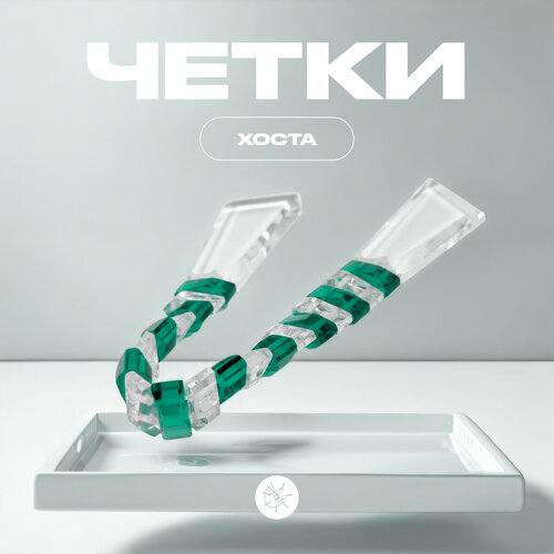 Четки Chetki handmade Хоста, 1 шт., размер 23.6 см, зеленый, бесцветный