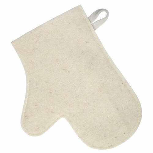 Рукавица для бани войлок белый 599₽