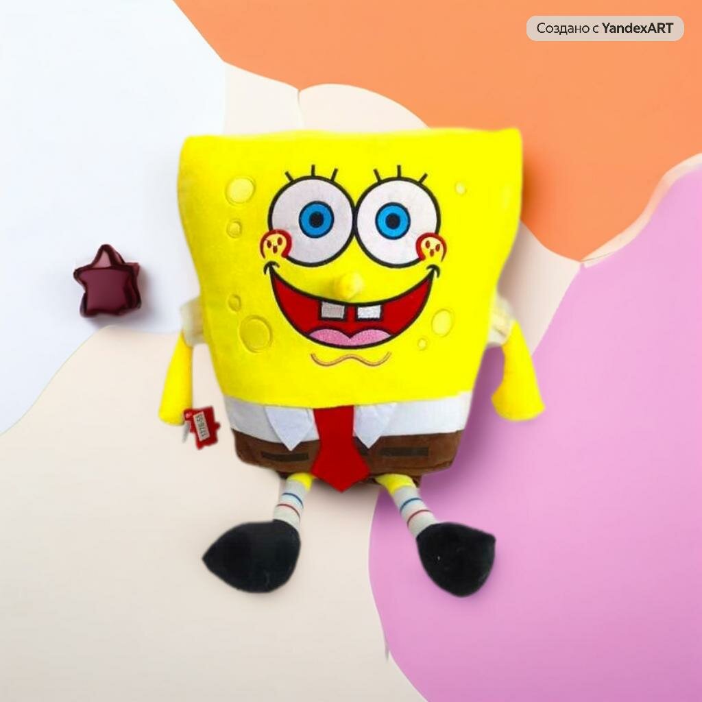 Мягкая игрушка "Губка Боб, Sponge bob" 55 см.