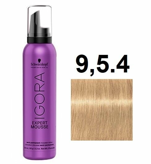 Schwarzkopf Igora Expert Mousse Краситель для волос 9,5/4 светлый блондин бежевый 100мл