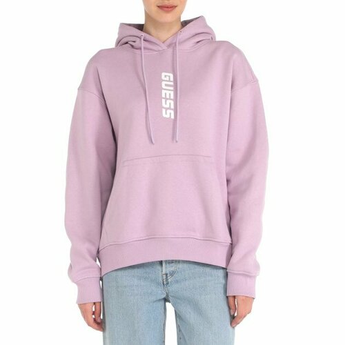 hooded sweatshirt Худи GUESS, размер L, светло-фиолетовый