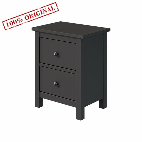 Тумба прикроватная 2 ящика хемнэс Россия черный 1уп 9931₽