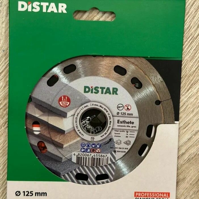 Изображение Диск алмазный Distar esthete 125-1.1-22.23 по керамограниту