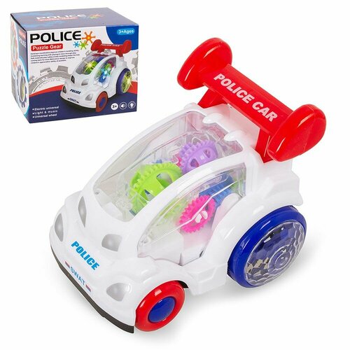 Детская машина Полиция со звуковыми и световыми эффектами 15 см, TONGDE