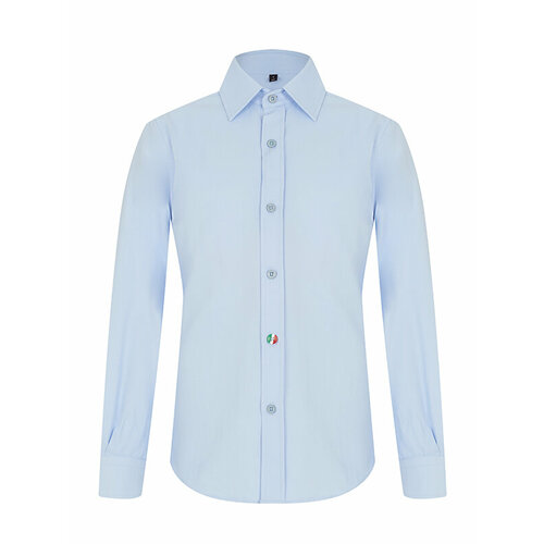 Школьная рубашка Alessandro Borelli, размер 116, голубой